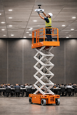 Instalação de Projetores em Altura